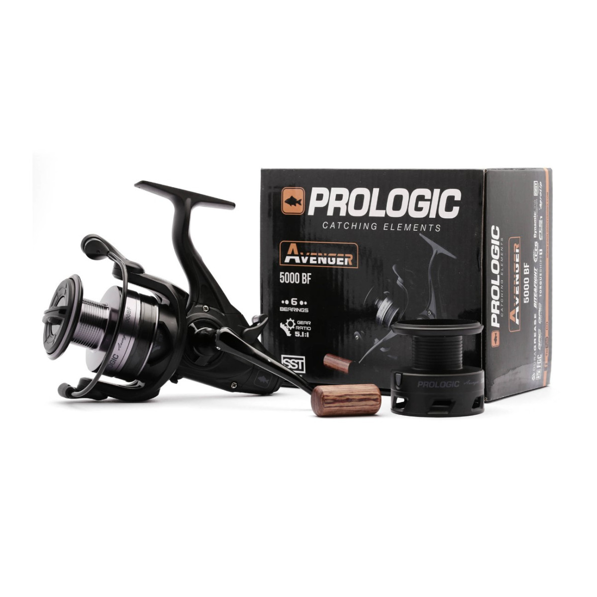 Moulinet Prologic Avenger 6000 BF Carpfishing - Frein Avant, Ratio 5,1:1